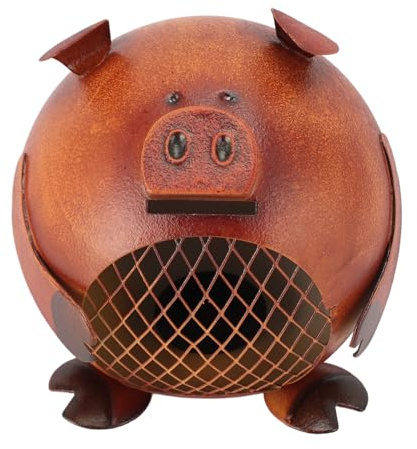 Salvadanaio Animale in Metallo Vintage, Forma Maiale Decorativo, Capacità Grande, Colore Elegante - Design Unico e Multifunzione, Perfetto per Risparmiare Soldi e Decorare