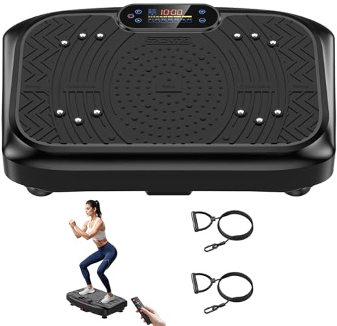 Vibration Plate Exercise Machine for Lymphatic Drainage, Vibration Platform 450 Lbs Capacity(Brick Orange)