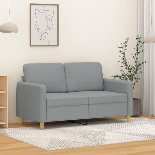 Frdhee Couchgarnitur Ecke Sofa Schlafsofa,2 Sitzer Sofa Hellgrau 120 cm Stoff,Für Wohnzimmer Und Schlafzimmer,Vielseitig Einsetzbar