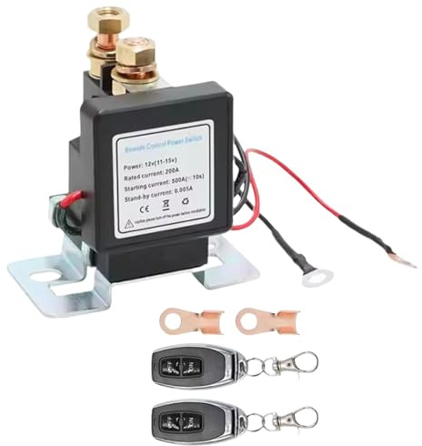 Interruptor de desconexión de batería remoto | Control remoto de aislador de batería | Botón para cortar la alimentación del vehículo,Para sedán autocaravana SUV camión vehículo garaje y