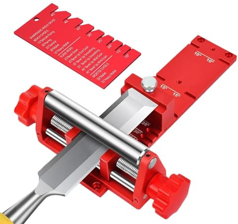 Guide affûtage ciseaux à bois Angle Réglable En D'Aluminium | Guide D'Affûtage Précis Pour Ciseaux Meulage, Rabotage, Atelier, Garage, Entretien, Maison, Adultes, Menuisiers,