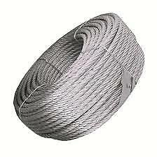 FUNE CAVO ACCIAIO 5 MM -50 MT- 750 KG CARICO ROTTURA ZINCATA