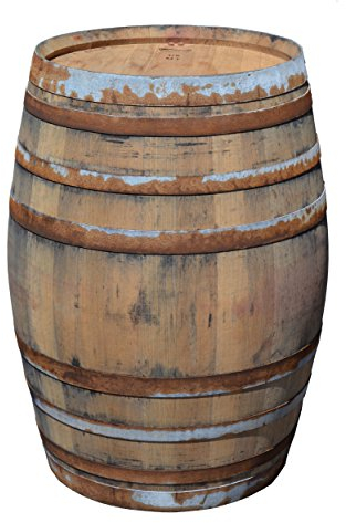 Stehtisch Tisch Gartentisch aus gebrauchtem Weinfass, Fass, Barrique Tisch aus Eiche Holz rustikal 225 Liter (rustikal Natur)