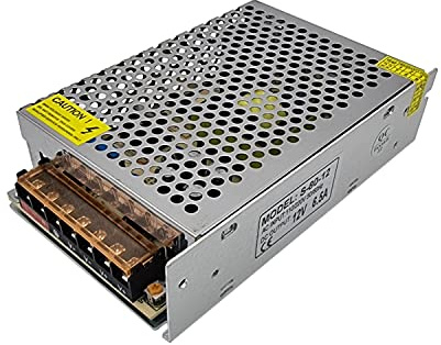 Transformador de fuente de alimentación de 80 vatios 230 V CA a 12 V CC IP20 Transformador de corriente constante, carcasa de aleación de aluminio, apto para tira LED MR 16 (80 vatios 12 V IP20)