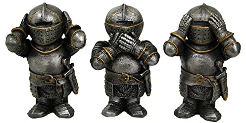 Nemesis Mittelalterliche Figur, Harz, Silber, 22 cm