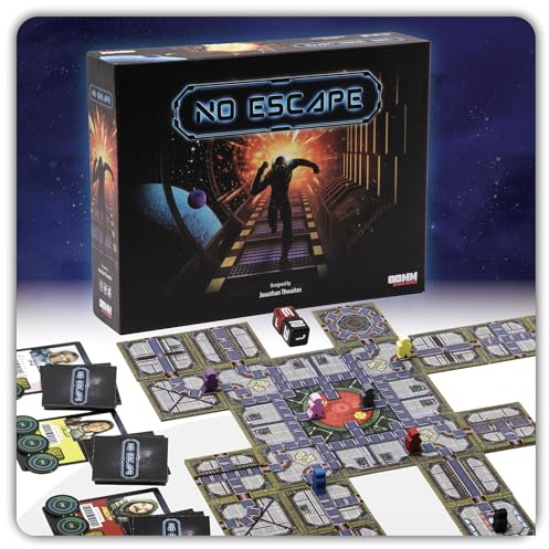 No Escape Board Game - Strategy Board Games for Adults, Family Games, Party Games. Unique Strategic Space Sabotage Traitor Maze Game with Tiles - Fun for Kids, Teenagers, Adults. 2 to 8 Players.