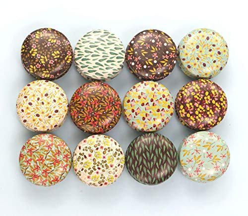 FineInno 12PCS Blechdose Klein Candle Making Blechdosen mit Deckel Küche Aufbewahrungsdosen Rund Vorratsdose Metall Flach Doschen Metalldose (Retro)