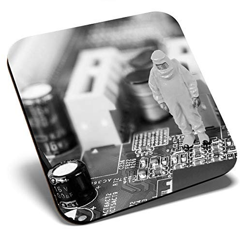 Great Single Coaster Square BW - Funny Tech Engineer Geek Computer Joke |Glossy Quality Coasters | Tabletop Protection for Any Table Type #43626