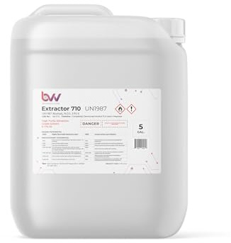 BVV High-Purity 710 Extraction Solvent for Lab and Industrial Use - Alcohol Solvent Evaporates Completely in Rotary Evaporator - No Residuals or Taste - CDA 12-A Super Solvent - 5 Gallon