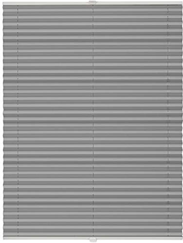 ondeco Plissee ohne Bohren mit Klemmträger, Sonnenschutz für Fenster innen, Jalousien Fenster ohne Bohren Blickdicht, Faltrollo Sichtschutz für Tür Fensterrahmen, Rollo Hellgrau 120x130 cm