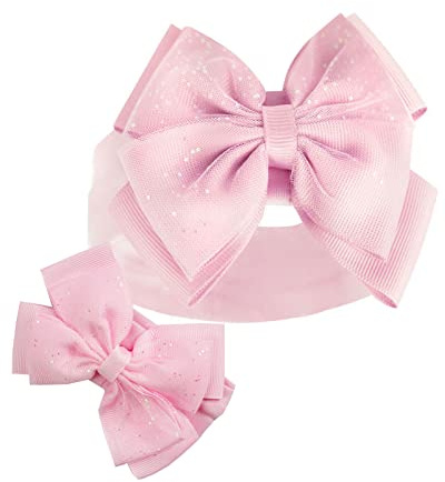 Soft Touch Newborn Essentials Headband with Bow Stretchy and Soft Elastic Headband for Baby Girls