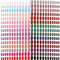 Maitys 720 Pieces 30 Sets Medium Square Press on Nails Glossy Fake Nails Solid Color Artificial Tips Full Cover for Women Girls Ballerina DIY(Classic Colors)