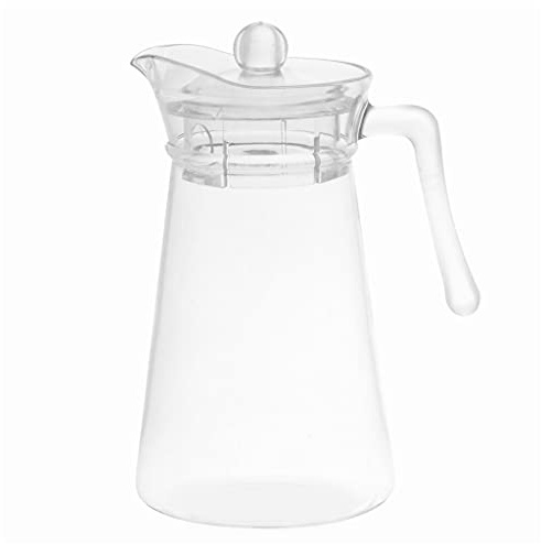 Kadum unzerbrechliche Wasserkaraffe | Wasserkrug 1.6L bruchfest | Glaskaraffe mit Deckel | Campingbehälter Pitcher Terrasse Outdoor Garten Bar | Polycarbonate BPA-frei