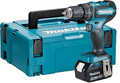 Perceuse visseuse à percussion 18V (1x5,0 Ah) dans Makpac - MAKITA DHP485T1J