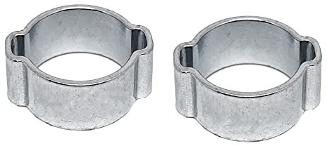 20pcs Adjustable 11-13mm Double Ear Hose O Clips,Two Ears Hose Clamp, Zinc-Plated Steel Double Ear Hose Clamps