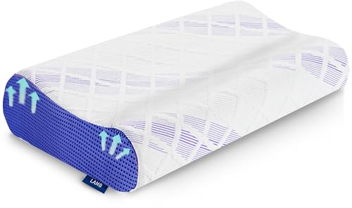 LAMB Kopfkissen, Höheneinstellbares Memory Foam Nackenstützkissen Seitenschläferkissen, Ergonomisches Kopfkissen Antischnarchkissen