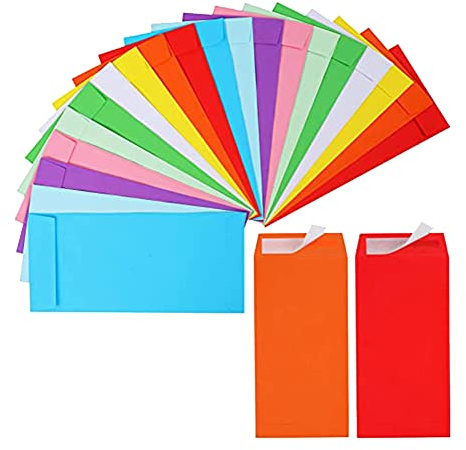 JIHUOO 40 Stück Geldumschläge Münzumschläge Samen Umschläge Mini Umschläge Briefumschläge Selbstklebende Samentütchen Kleine Papiertüten Bunt