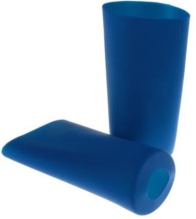 hobbyhub 2 vasos de sublimación de silicona azul, 17 x 7 cm, reutilizables, delgados, de silicona, abrazadera de taza, accesorio de manga para decoración de botellas de bricolaje