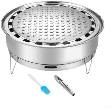 SPORTARC 1 x tragbarer Camping-Kohlegrill, Grill, Holzkohle, zusammenklappbar, Picknick-Grill (Grillgrill)