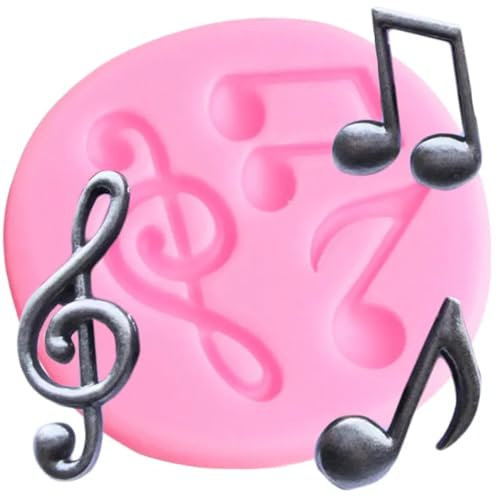 Silicone Molds for Soaps,6.3x6cm Music Notes Silicone Mold Chocolate Making Mould Party Cupcake Fondant Cake Decorating Tools Candy Clay Resin Moulds