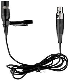 generic Microfono lavalier nero, microfono cardioide a condensatore clip-on per sistemi wireless Shure, connettore mini XLR 4 pin TA4F