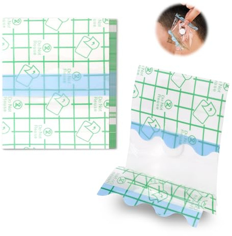 150pcs Waterproof Ear Covers, Premium Cotton Water Ear Stickers Patches Shower Swimming Goods Ear Plugs Protection for Children Kids Baby Only(Transparent, White)