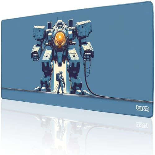 Tilt Schreibtischunterlage 100x50 cm Gaming Mauspad XXL | Rutschfester Mousepad Groß für Schreibtisch und PC Gadgets | Wasserdichter Desk Mat (Era of Mechs)