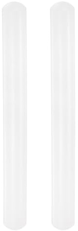 sourcing map 2pcs Fondant Rolling Pin PP 30cm x 2.5cm Non Stick for Baking White
