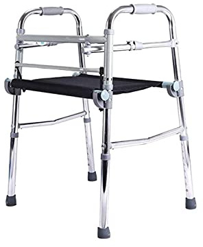 SXTYFBB Rollator für ältere Menschen – Rollator zum Hin- und Absteigen von Treppen – leichte Gehhilfe aus Aluminium verstellbar – einziehbar – vier Räder