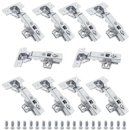 Stolmet Möbelscharniere Topfbänder 10 Stück Scharniere Set Mit Führung Abdeckkappen Öffnungswinkel 110° Soft Close