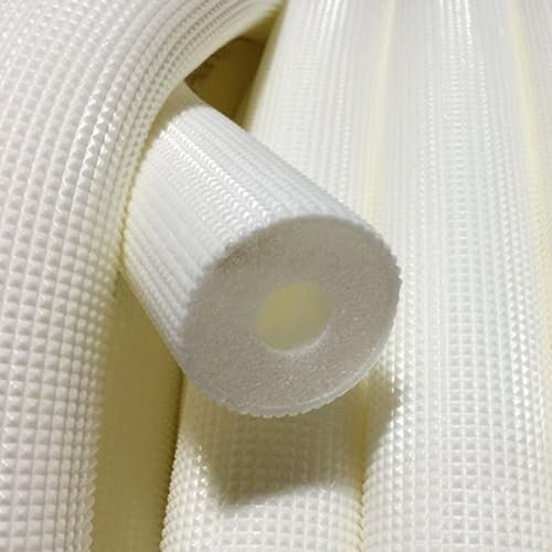 Isolation tuyaux Flexible Imperméable Mousse Tube Éponge Protectif Manchon ID 16/20/25/32mm Isolant Tuyau Chauffage et la Climatisation Tuyau d'eau Antigel(Blanc,16mm ID)