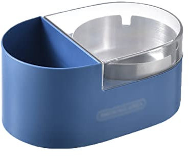 SMDLG Multifunktional Aschenbecher aus Edelstahl Zigarrenhalter aus Kunststoff Rauchfreier Wandaschenbecher mit Deckel 14 x 9 x 6,5 cm / 5,5 x 3,5 x 2,6 Zoll Wiederverwendbar