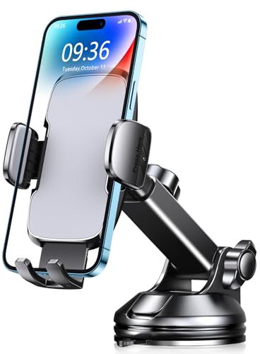 CIRYCASE Handyhalterung Auto Saugnapf, 360° Drehung Handy Halterung Auto, Überlegene Saugleistung & Stabilität auf Holprigen Straßen, Langarm Handyhalter Auto KFZ Phone Holder Car für 4-7 Smartphone