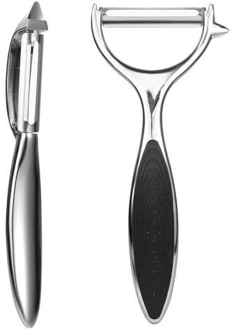 2Pcs Potato Peeler Vegetable Peelers Speed Peeler Orange Peeler Y & I Shapes Ergonomic Non-Slip Handle Fruit Peeler for Kitchen Fruit Potatoes Carrots Cucumbe