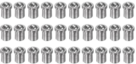 QUARKZMAN 30 Stück Kugeldruckstift 3x4mm Präzisions-Positionierungsperlen | Kugelspitzen-Federdruckstifte, Kugelfangriegel, 304 Edelstahl, Für Türmechanische Geräte Klemmen Möbel