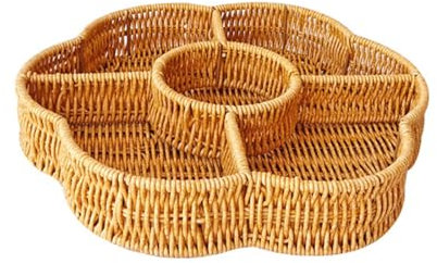 Cesta de pan de estilo funcional portátil y fácil de limpiar cestas de mimbre para uso diario en restaurantes