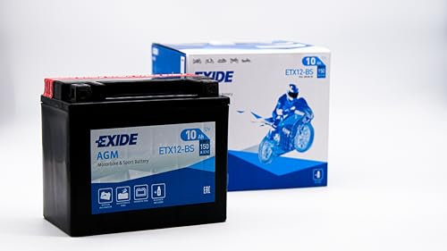 Batteria Moto Exide ETX12-BS - 12V 10Ah | Senza Manutenzione | Tecnologia AGM