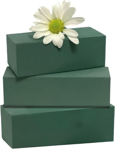 Pack 3 Floral Foam Blocks Wet Brick 23x11x7cm | Unlock Endless Floral Possibilities with Premium Florist Foam Blocks | Weddings, Funerals, Indoor & Outdoor Display | Ideal Flower Foam Block.