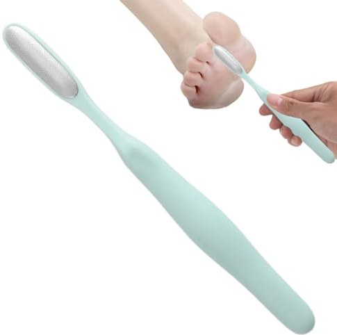 Spazzola per la rimozione dei calli – Spazzola per pedicure, strumento per piedi in acciaio, lima per pelle morta, dispositivo di pulizia di precisione per le lacune delle dita, design con presa