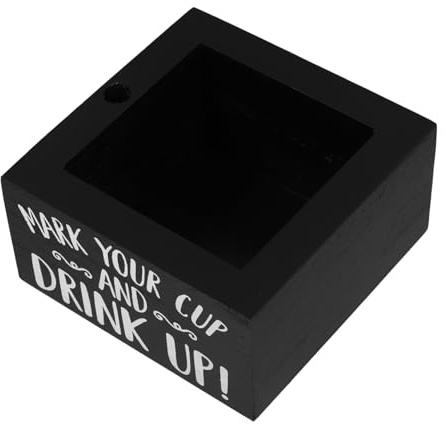 MOTHNUR Caja De Almacenamiento para Tazas De Madera Portavasos para Mostrador Organizador Tazas para Cafetería para Guardar Vasos De Papel y Soporte para Bolígrafos