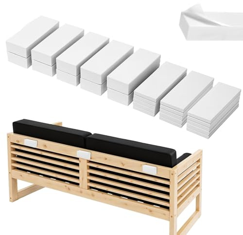 MisFun 25Pz Eva Foam Distanziali Muro Autoadesivi Protezione Muro Letto Include 10 Pezzi (Spessore 15mm) e 15 Pezzi (Spessore 5mm) Protezione da Parete per Letti Armadi Divani (Bianco)