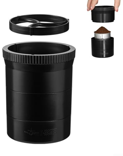 Eawfgtuw Moka Pot Distributore di caffè regolabile in altezza Strumento di distribuzione del caffè con base a imbuto dosatore compatibile con anello di distribuzione della polvere di caffè accessorio