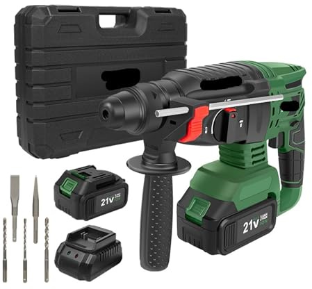 Taladro Percutor, Potente martillo de impacto inalámbrico de 21 V, taladro de martillo, 3 en 1, FUNCIÓN, multifuncional, acero, hormigón, madera