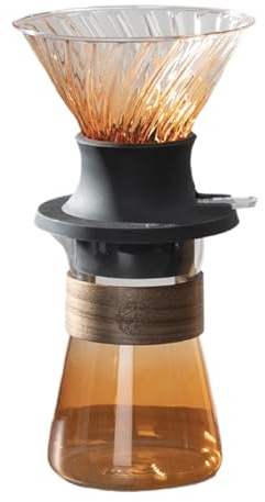 Biniveil Cafetière à Déversement Set,Cafetière À Drip Brew Pour Over | Filtration Rapide Outil Détachable Dégradé Pour Voyage Camping Maison Préparation Boissons | Pour Maison Conjoint Père Mère