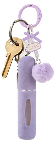 Frasco De Perfume Recargable - Atomizador Portátil De 5ml Con Llavero De Peluche - Frasco de Recarga de Perfume para Viaje y Atomizador de Colonia - Para Negocios Avión Exterior Escuela Cumpleaños San
