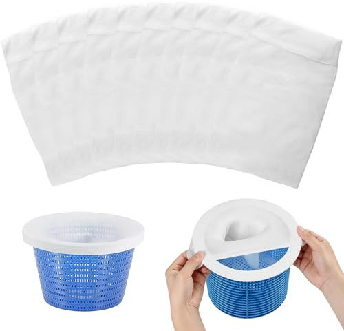 10 Pièces Chaussette Skimmer Piscine, Filtre Skimmer Piscine, Chaussette Filtre Piscine Élastique Réutilisable, Pool Skimmer Socks, Chaussette Skimmer pour Attraper Pollen, Feuilles, Cheveux