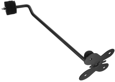 NOLITOY Colgador de Pared para Platillos de Batería, Accesorios de Metal Negro Ganchos Ajustables, Fácil Instalación para Hogar o Tienda