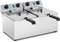 Royal Catering Fritteuse Edelstahl Doppel-Fritteuse RCTF-13DH (Kapazität 2 x 13 L, 2 x 3200 W, 230 V, 60–200 °C, Timer 60 min, inkl. 2 x Korb mit Deckel)