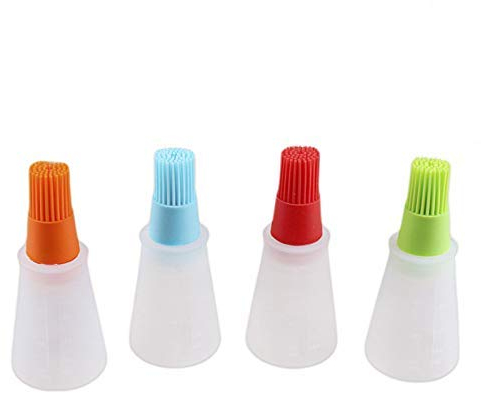 Silicone Multi-Purpose Oil Dispenser for Baking, Wine, Sauce and Turkey Baster for Grilling, Pancakes, BBQ 4pcs
