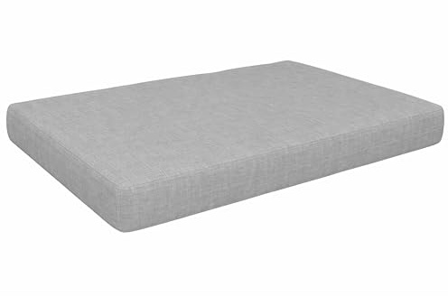 POKAR Palettenkissen Palettenauflagen mit abnehmbarem Bezug Palettenauflage Palettenmöbel Palettensofa, Sitzkissen 120x80, Grau